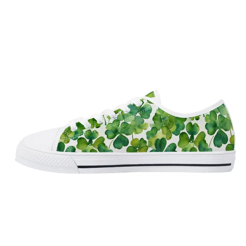 Stylish womens low Shamrock Sneakers perfect for St. Paddy’s Day celebrations