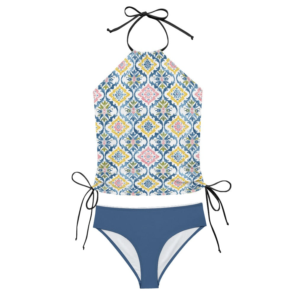 tankini set front and bottom view