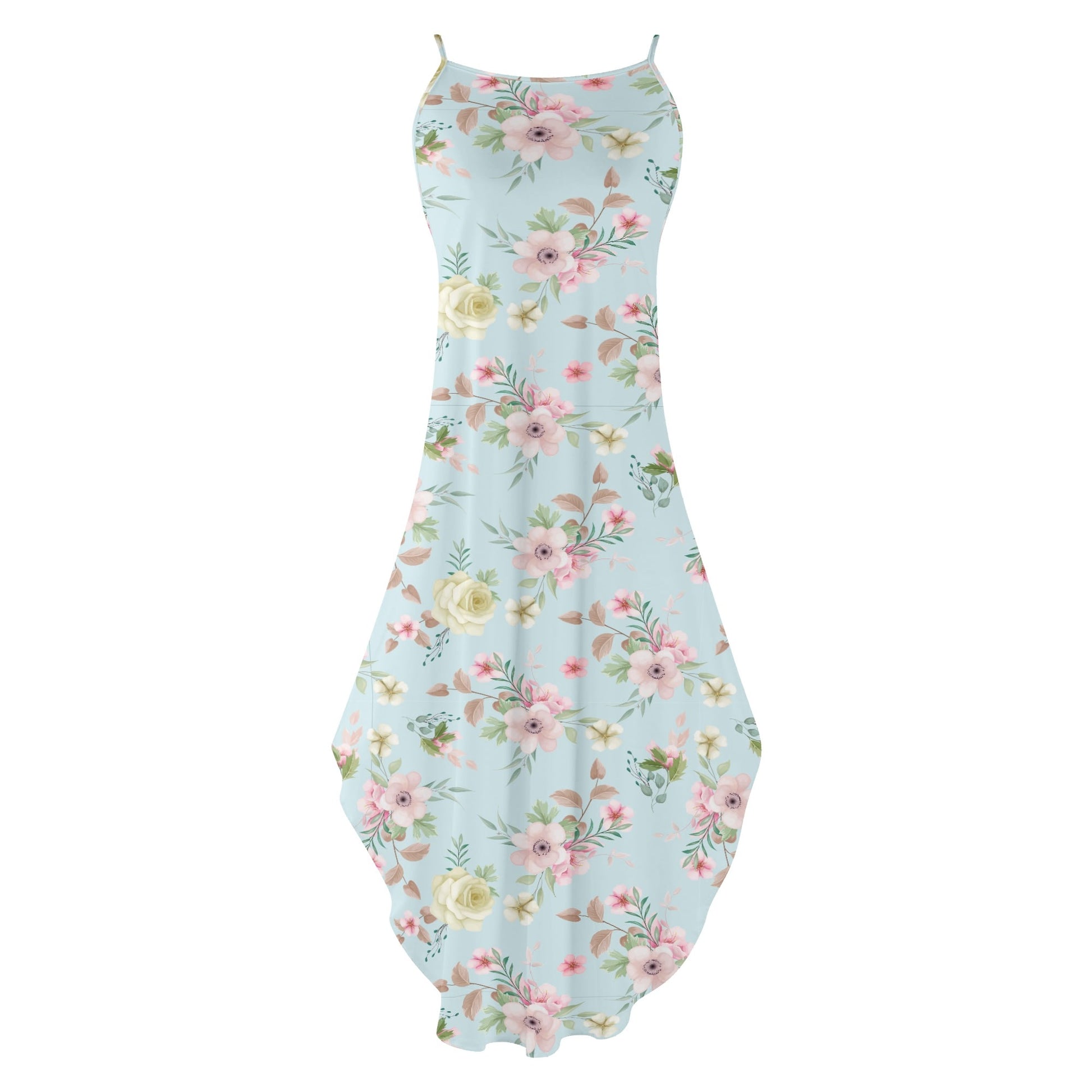 women's flowy floral maxi dress full length